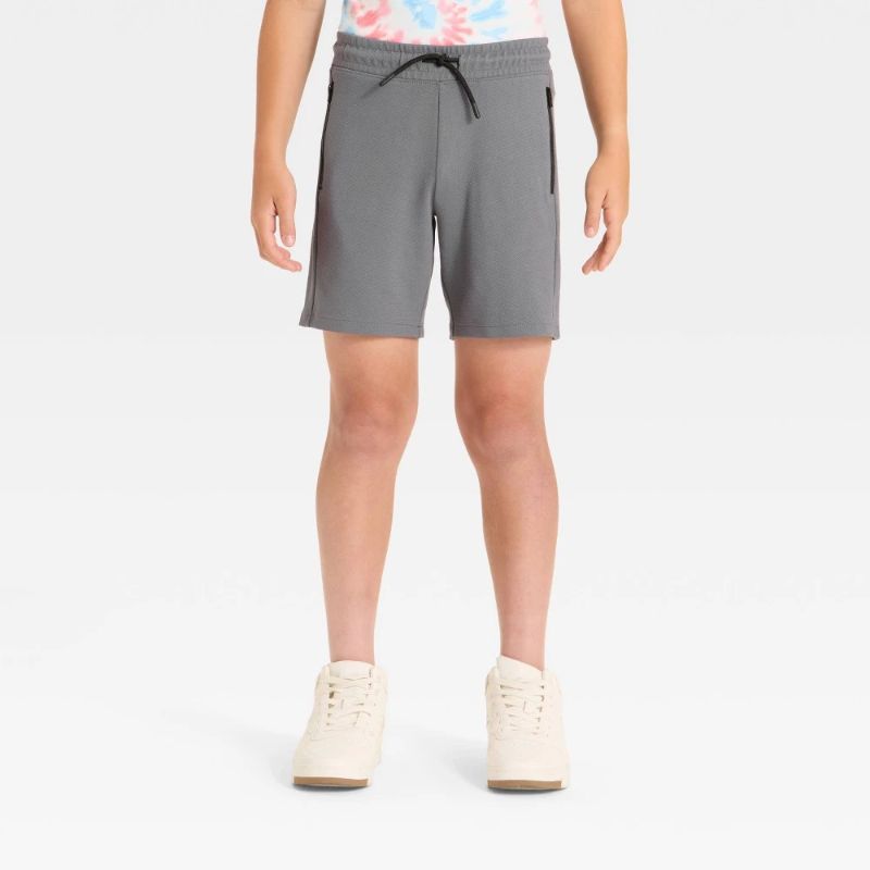 Photo 1 of (XL) Boys' Mid-Rise Textured Knit Pull-on Shorts - Art Class™ Gray XL