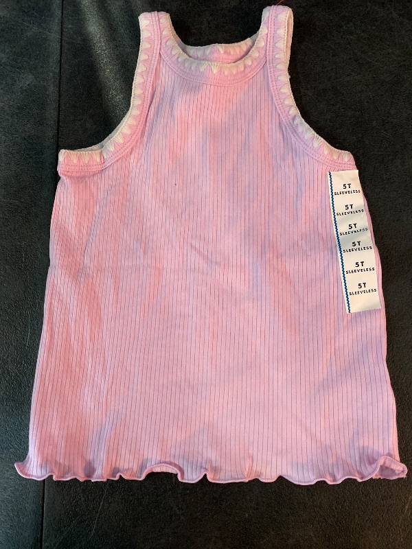 Photo 1 of 5T Toddler Girls' Ribbed T-Shirt Purple