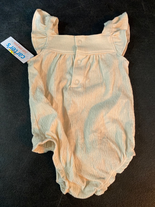 Photo 1 of 12M Carter's Baby Girls' Romper with Embroidery - Black/Ivory