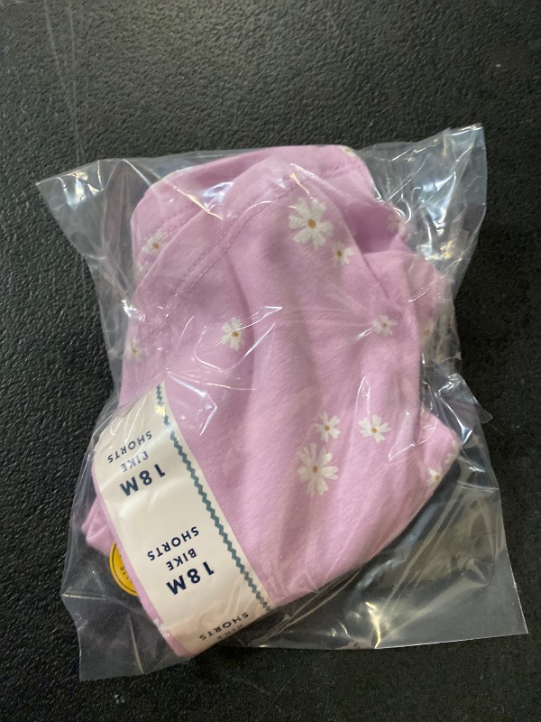 Photo 1 of 18M Toddler Girls' Floral Bike Shorts Light Purple 