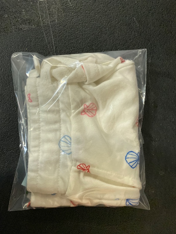 Photo 1 of 2T Toddler Girls' Seashell Shorts Off-White: Elastic Waist, French Terry