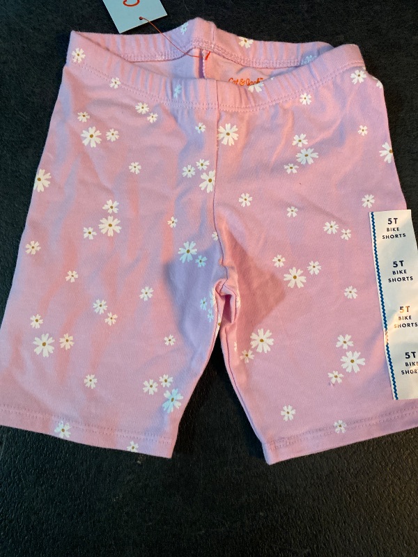 Photo 1 of 5T Toddler Girls' Floral Bike Shorts Light Purple