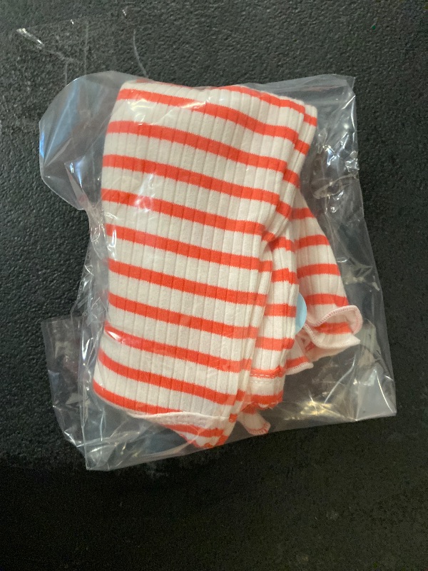 Photo 1 of 4T Toddler Girls' Striped Ribbed T-Shirt Coral Orange 