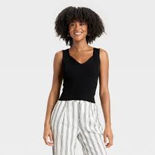 Photo 1 of XS Women's V-Neck Sweater Tank Black