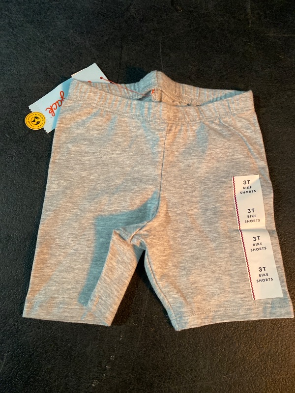 Photo 1 of 3T - Toddler Girls' Bike Shorts - Cat & Jack™ Heather Gray 3T: Mid-Rise, Stretch, Shrink-Resistant