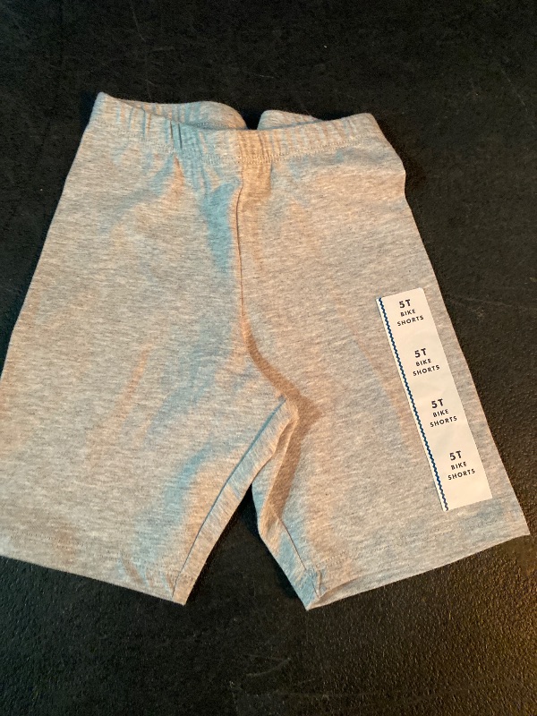 Photo 1 of 5T - Toddler Girls' Bike Shorts - Cat & Jack™ Heather Gray 5T: Mid-Rise, Stretch, Shrink-Resistant