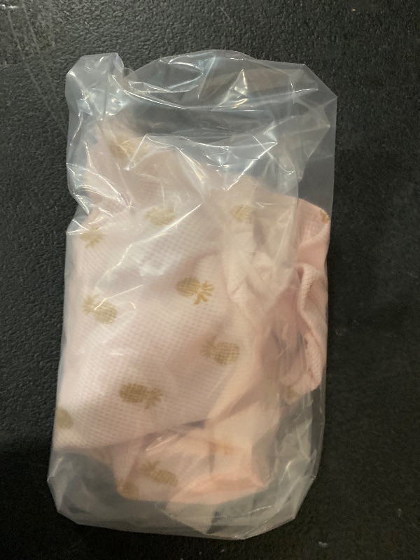 Photo 1 of 3M Carter's Baby Girls' Pineapple Textured Romper - Pink: Flutter Sleeve, Snap Closure