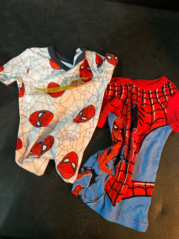Photo 1 of 5T Toddler Boys' 4pc Snug Fit Cotton Spider-Man Pajama Set - Red  Crew Neck, Short & Long Sleeve, Machine Washable
