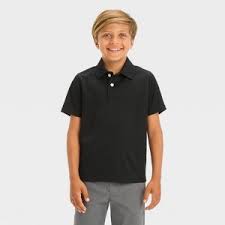 Photo 1 of M Boys' Short Sleeve Performance Uniform Polo Shirt Black