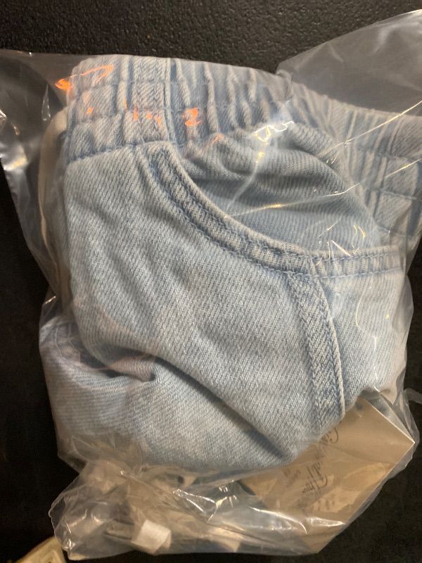 Photo 1 of M Women's High-Rise Drawstring Denim Beach Shorts Light Blue