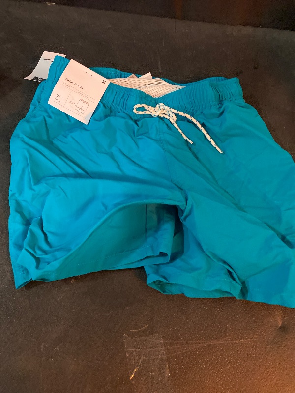 Photo 1 of M Men's 7" Swim Trunks Aqua Blue