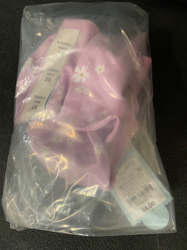 Photo 1 of 5T Toddler Girls' Floral Bike Shorts Light Purple 