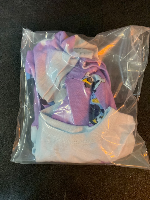 Photo 1 of 4T Toddler Girls' 4pc Bluey Cotton Long Sleeve Pajama Set - Blue/Purple