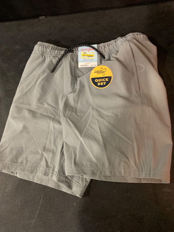 Photo 1 of L Boys' Quick Dry 'Above the Knee' Pull-On Shorts Tan Lightweight Poplin, Mid Rise, Stretch Fabric