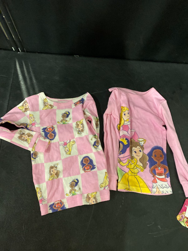 Photo 1 of (check) 5T Disney Girls 4-piece Snug-fit Cotton Pajama Set, Soft & Cute for Kids, Fairytale Pink