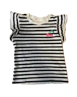Photo 1 of M Girls Short Ruffle Striped Shirt