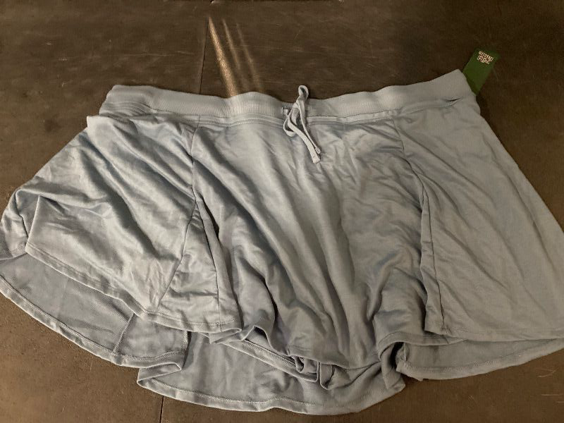 Photo 1 of  3X Women's French Terry Mini Skort Slate Blue