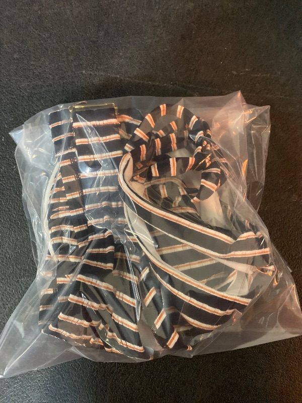 Photo 1 of 36DD Women's Striped Ribbed Demi Underwire Bikini Top Multi