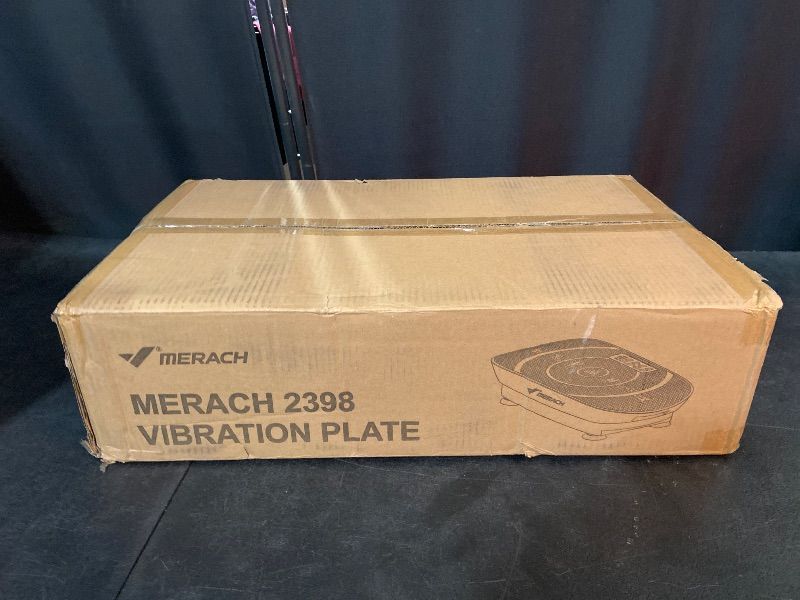 Photo 1 of MERACH Vibration Plate Exercise Machine, Curved Vibration Plate for Lymphatic Drainage Weight Loss, Vibrating Plate with Real-Time Calorie Tracking on LED Display, Workout Equipment for Home Women Men