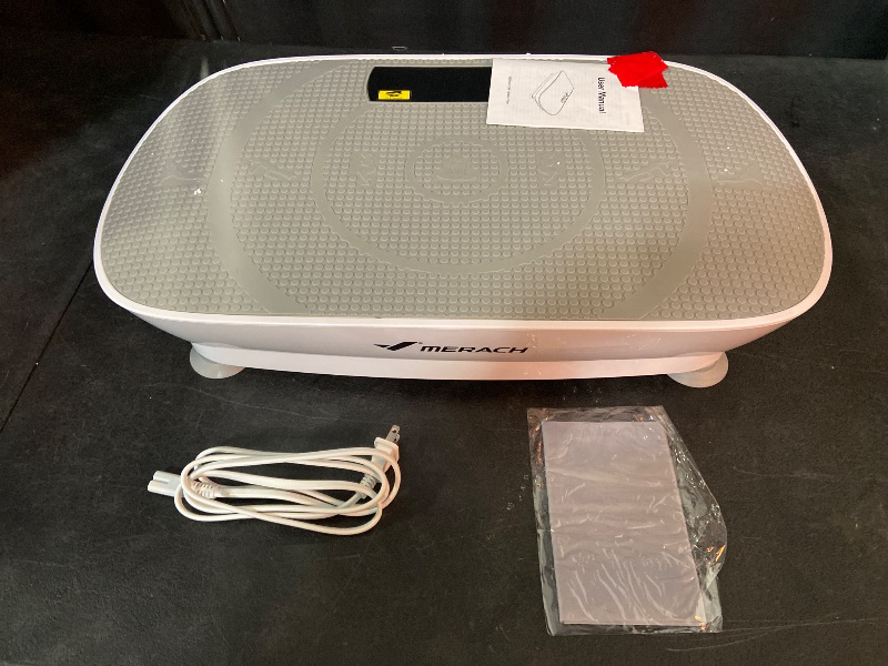 Photo 1 of MERACH Vibration Plate Exercise Machine, Curved Vibration Plate for Lymphatic Drainage Weight Loss, Vibrating Plate with Real-Time Calorie Tracking on LED Display, Workout Equipment for Home Women Men