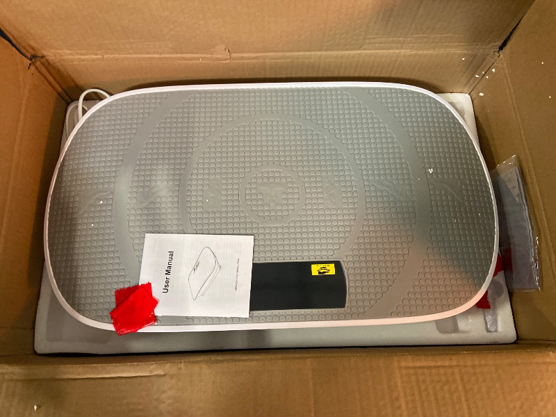 Photo 1 of MERACH Vibration Plate Exercise Machine, Curved Vibration Plate for Lymphatic Drainage Weight Loss, Vibrating Plate with Real-Time Calorie Tracking on LED Display, Workout Equipment for Home Women Men