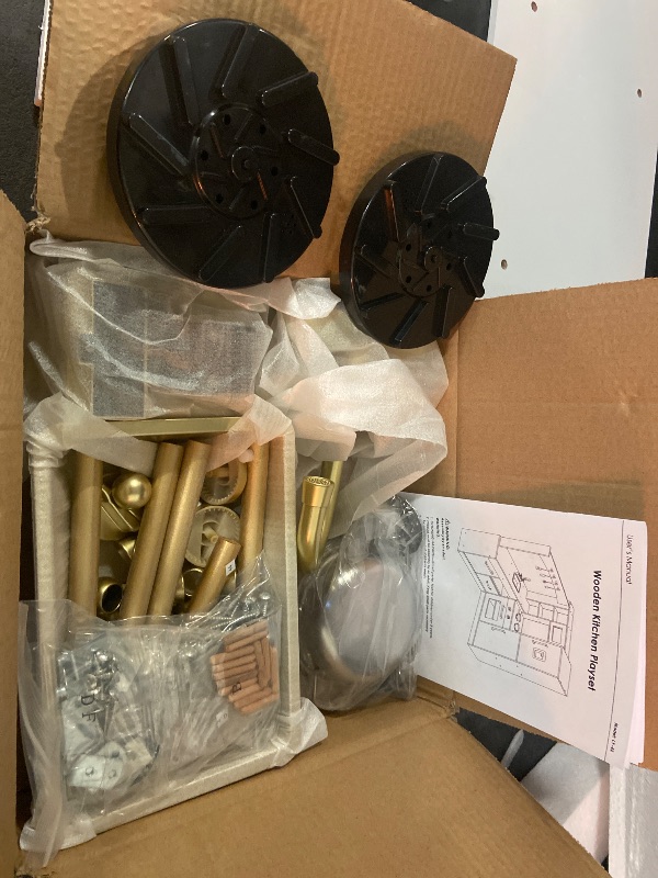 Photo 1 of L-Shaped Corner Play Kitchen for 2-3 Kids, Wooden Pretend Set with Larger Play Area, Realistic Lights & Sounds, Ample Storage & Utensils, with Realistic Stove Sounds, Microwave, Sink & Storage(white)