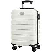 Photo 1 of AAIVV Grace Expandable Carry On Luggage Airline Approved, 21 Inch Hardside Carry On Suitcase with Wheels, Travel Harshell Spinner Small Luggage with TSA Lock, Jade cyan, 21-Inch Carry-On CREAM
