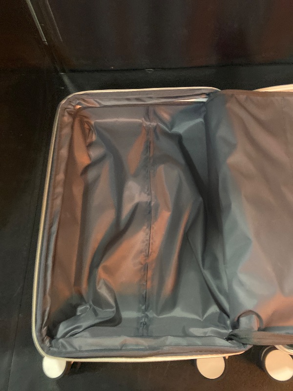 Photo 1 of AAIVV Grace Expandable Carry On Luggage Airline Approved, 21 Inch Hardside Carry On Suitcase with Wheels, Travel Harshell Spinner Small Luggage with TSA Lock, Jade cyan, 21-Inch Carry-On CREAM
