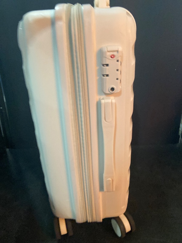 Photo 1 of AAIVV Grace Expandable Carry On Luggage Airline Approved, 21 Inch Hardside Carry On Suitcase with Wheels, Travel Harshell Spinner Small Luggage with TSA Lock, Jade cyan, 21-Inch Carry-On CREAM
