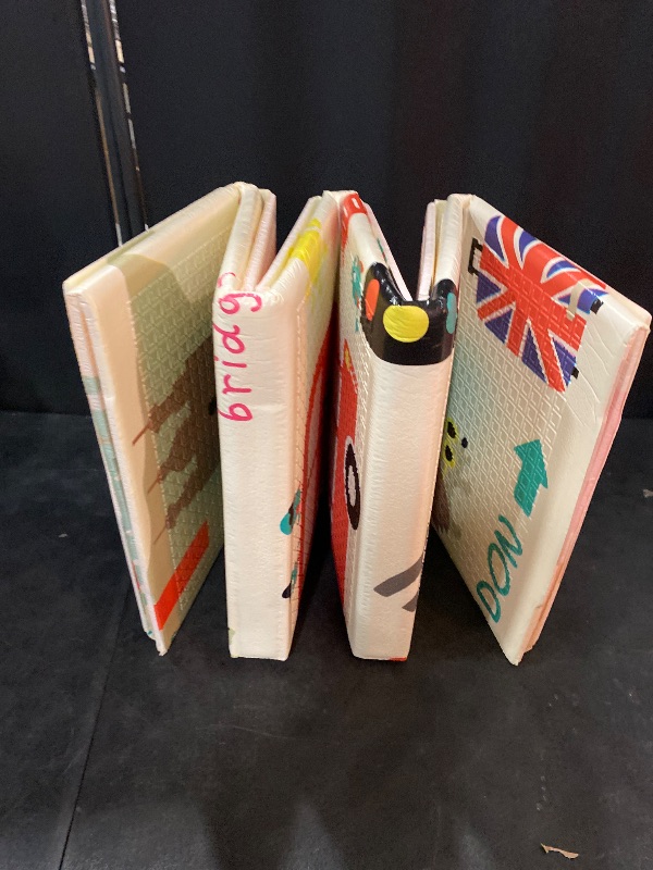 Photo 1 of Baby Play Mat, Large(71"×47") XPE Waterproof Foam Foldable Baby Crawling Mat with Reversible Animal Friends Double-Sided Patterns, Anti-Slip Floor Playing Mats