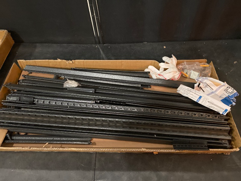 Photo 1 of 5-Tier Metal Boltless Storage Shelving in Black/Wooden