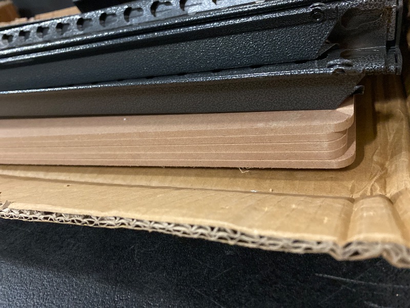 Photo 1 of 5-Tier Metal Boltless Storage Shelving in Black/Wooden