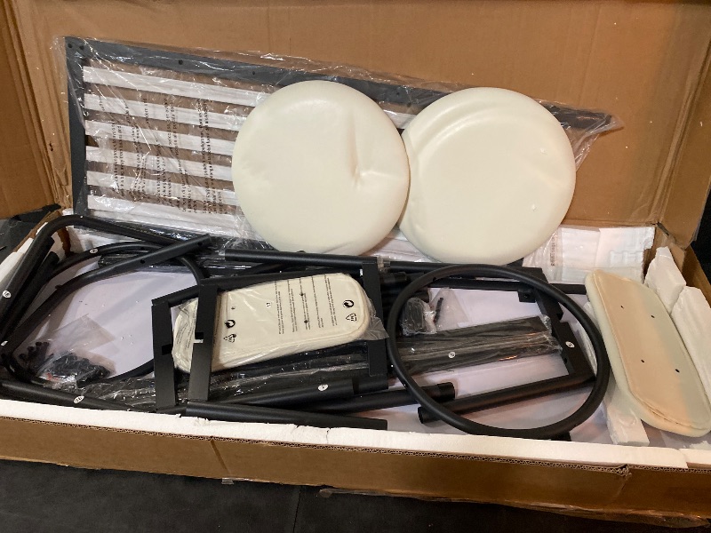 Photo 1 of Bar Table and Chairs Set for 2, 3-Piece Counter Height Dining Table with Stools, Hightop Kitchen Island Table with Storage Shelves for Kitchen, Bar, Pub, Bistro