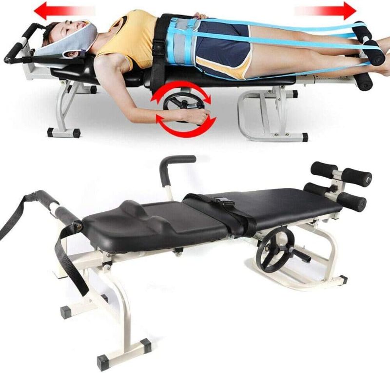 Photo 1 of Lumbar Traction Table Massage Bed Massage Table Cervical and Lumbar Stretcher Traction Bed Folding Body Stretching Device Equipment