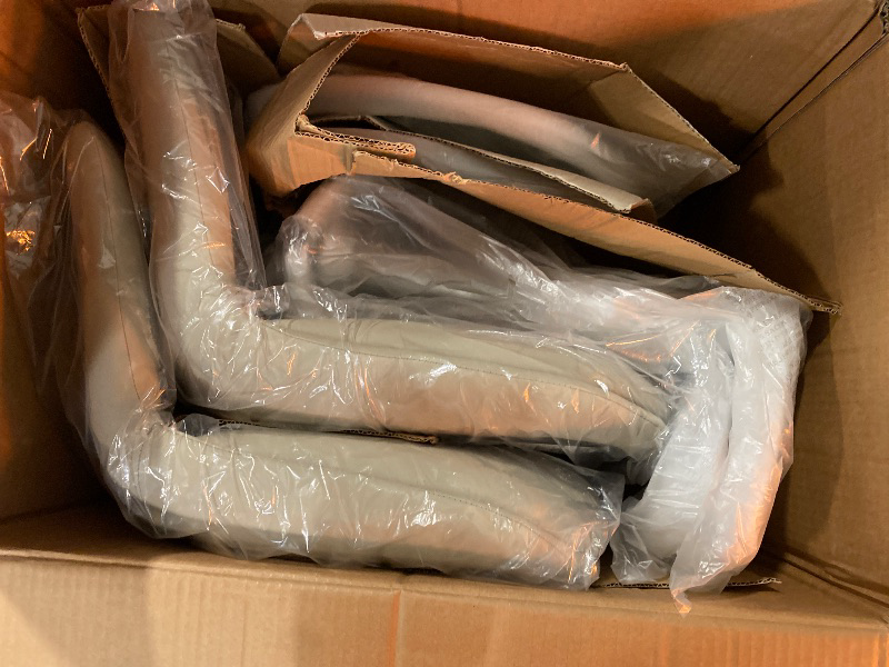 Photo 1 of MINCETA Bar Stools,Modern Upholstered Swivel Stool with Back for Bar and Counter Height, Adjustable Height 24" to 34",Set of 4,PU in Khaki