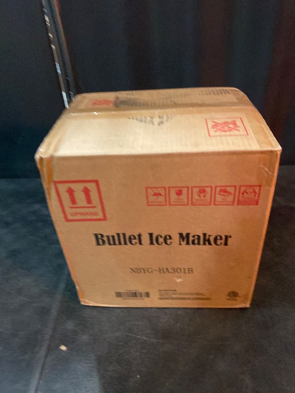 Photo 1 of Ice Maker Countertop, 9 Cubes Ready in 6 Mins, 26 lbs per Day, Ice Machine with 2 Ice Sizes and Self-Cleaning, Portable Ice Maker with Handle for Home, Kitchen, Camping, RV, Office, Black