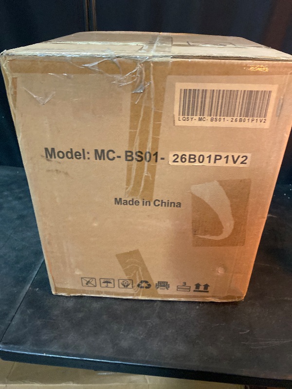 Photo 1 of MINCETA Counter Stool,26\" 360 Free Swivel Upholstered Bar Stool with Back,PU in Dark Gray