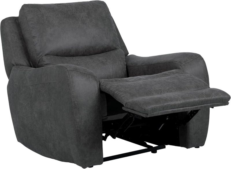 Photo 1 of Modern Oversized Power Reclining Chair with USB Ports, Electric Recliner, Comfortable Lounge Couch for Living Room, Office, Bedroom, Dark Grey