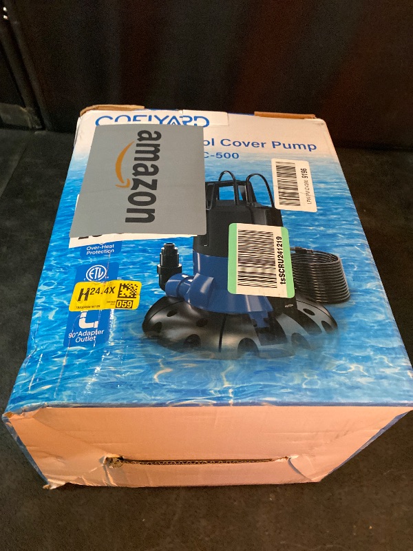 Photo 1 of 1/2 HP Automatic Pool Cover Pump 3148 GPH Submersible Sump Pump Inground & Above Ground, Heavy Duty Water Pump with 25 Feet Power Cord for Swimming Pool Garden Pond Basement Window Well