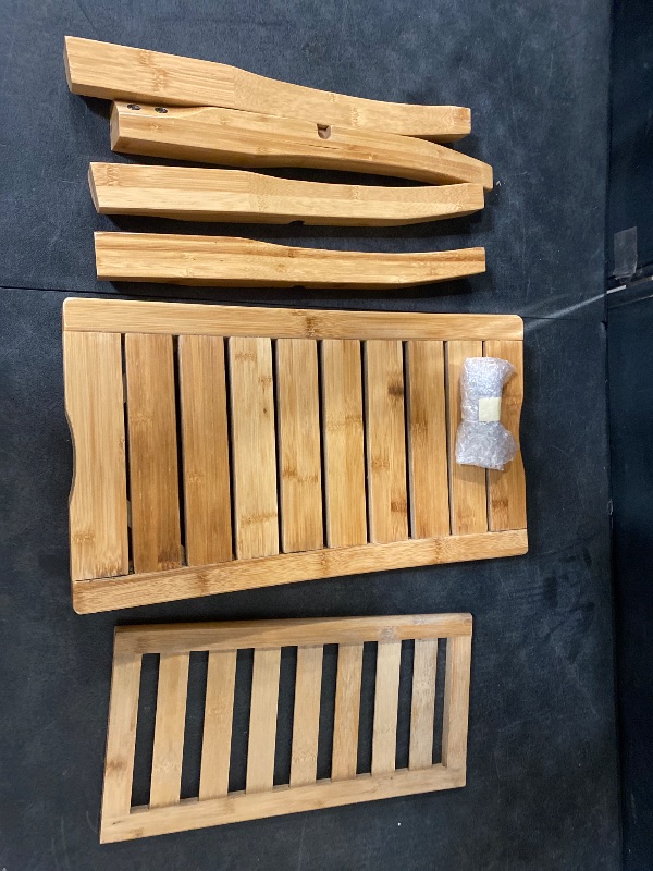 Photo 1 of Bamboo Shower Bench for Inside Shower to Sit on,Waterproof Shower Stool for Shaving Legs,Spa Bathroom Shower Chair with Storage Shelf, Bathroom Bench Seat for Senior Adult Disabled Elderly