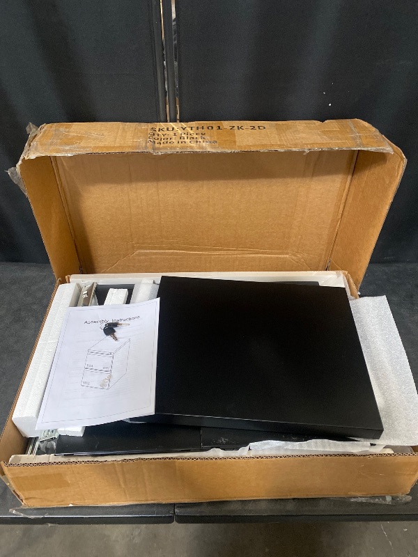 Photo 1 of 2 Drawer File Cabinet, File Cabinets for Home Office, Printer Stand, File Cabinet with Lock, Lateral Filing Cabinet for A4/Letter/Legal Size File Folders, Assembly Required(Black)