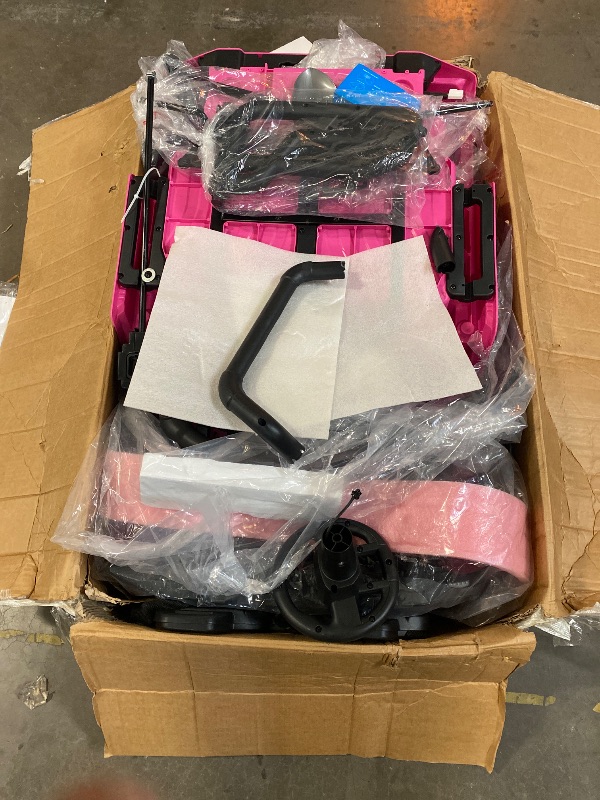 Photo 1 of 24V Ride On Jeep Car, Toddler Ride On Toys w/Parents Remote Control, One Seat Electric Car for Kids 2-4 with 4-Wheel Suspension, Bluetooth, Music, 1.86-3.11MPH Adjustable Speed, Pink