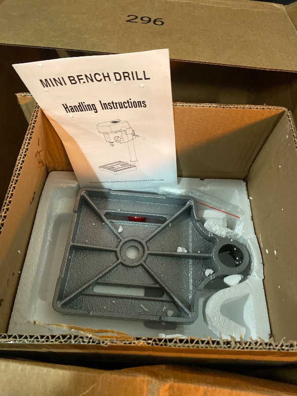 Photo 1 of 3-Speed Portable Electric Benchtop Drill Press, Mini Drill Press for DIY Creation, with 10mm Chuck and Laser Scale, Jewelry Making Woodworking Metal Drilling Machine 110V