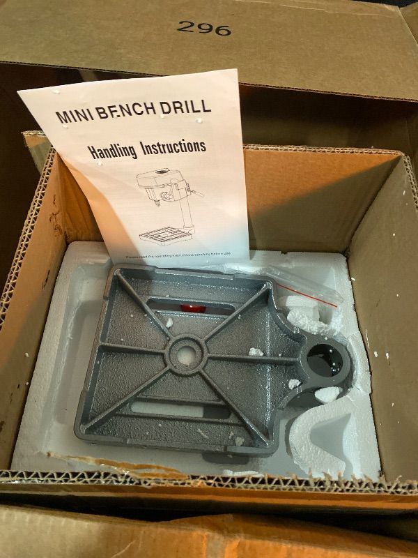 Photo 1 of 3-Speed Portable Electric Benchtop Drill Press, Mini Drill Press for DIY Creation, with 10mm Chuck and Laser Scale, Jewelry Making Woodworking Metal Drilling Machine 110V