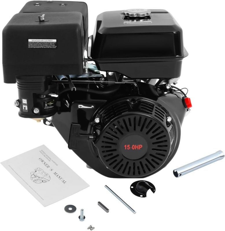 Photo 1 of Gasoline Engine, 420CC Gasline Powered Engine 15Hp Go Kart Motor Single Cylinder 4 Stroke OHV Hand Pull Start Multi-Use Motor Fuel Consumption Rate ?374g/Kw. H