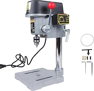 Photo 1 of 3-Speed Portable Electric Benchtop Drill Press, Mini Drill Press for DIY Creation, with 10mm Chuck and Laser Scale, Jewelry Making Woodworking Metal Drilling Machine 110V