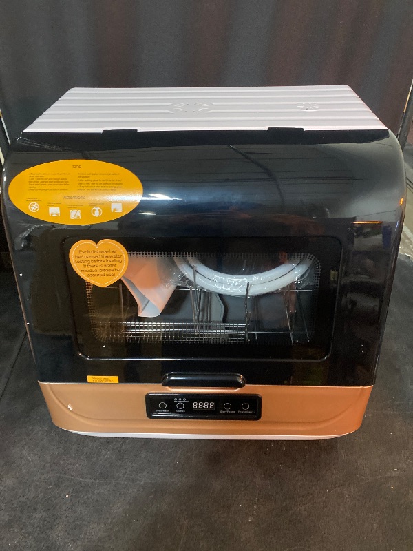Photo 1 of Portable Countertop Dishwasher, 3-in-1 Washing Modes, 110V 800W Tabletop Dishwasher, 360°Spray, 24H Timing, Countertop Portable Mini Dishwashers for Tabletop, RV, Apartments