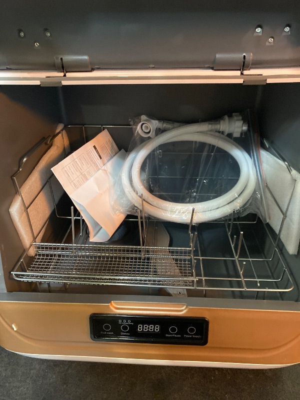 Photo 1 of Portable Countertop Dishwasher, 3-in-1 Washing Modes, 110V 800W Tabletop Dishwasher, 360°Spray, 24H Timing, Countertop Portable Mini Dishwashers for Tabletop, RV, Apartments