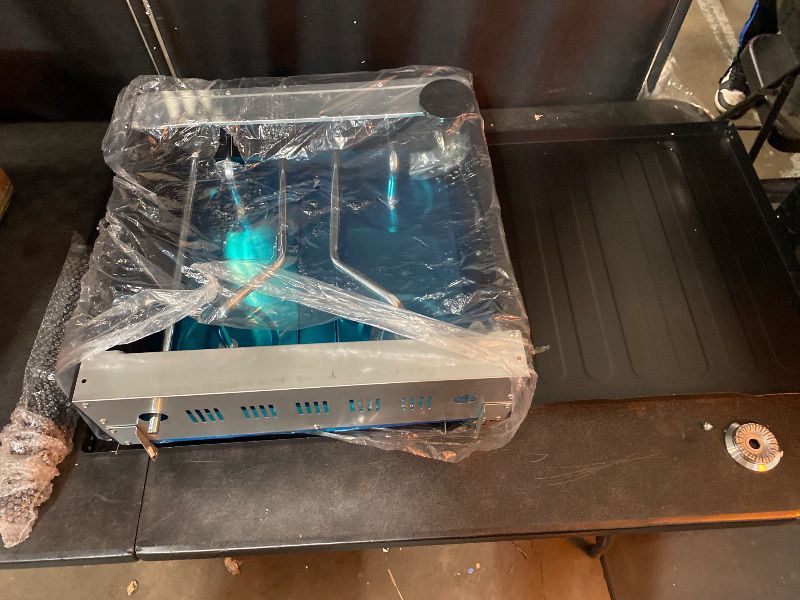 Photo 1 of Countertop Natural Gas Stove 4 Burner, Commercial Kitchen Cooking Stove Set with Adjustable Fire Control & Cover, Free Standing 2-Tier Storage Rack for Apartments, Outdoor, Rvs (Black)