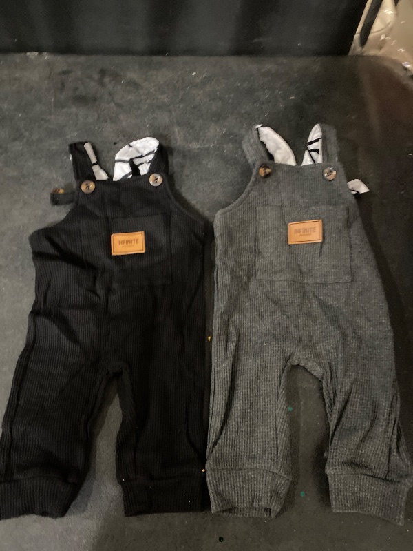 Photo 1 of 3-6M Baby Boy Bib Overalls Button Suspender Pants Plain Romper Loose Jumpsuit Solid Straps Trousers